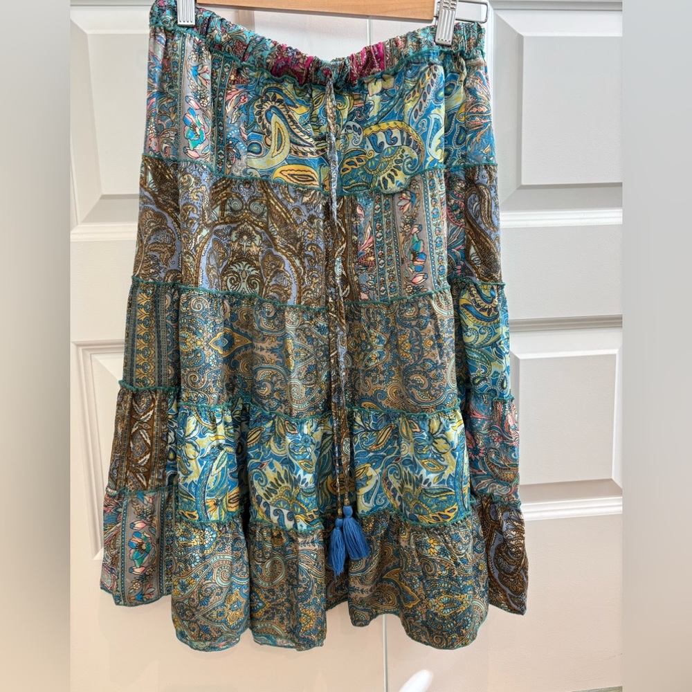 Cienna boho tiered skirt S/M new